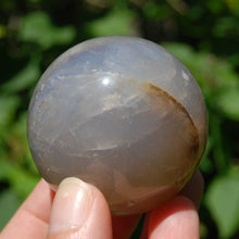 Load image into Gallery viewer, 2in 177g Blue Rose Quartz x Golden Healer Crystal Sphere
