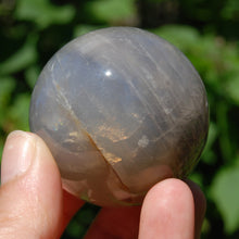 Load image into Gallery viewer, 2in 177g Blue Rose Quartz x Golden Healer Crystal Sphere
