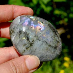 Purple Labradorite Crystal Palm Stone