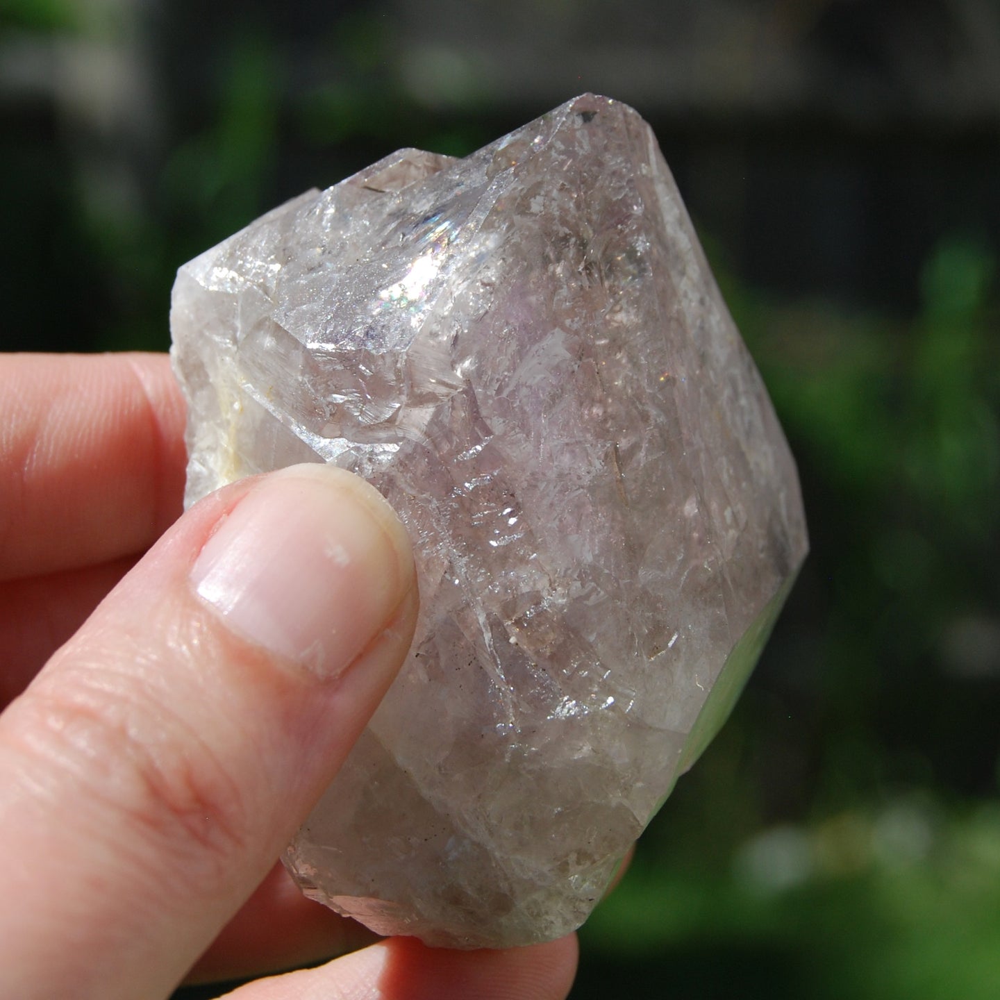 Elestial Fenster Amethyst Quartz Crystal Point, Mali 