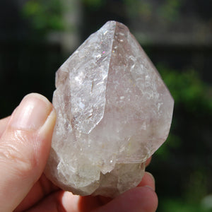 Elestial Fenster Amethyst Quartz Crystal Point, Mali 