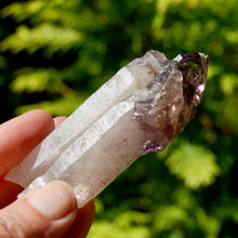 Load image into Gallery viewer, Tantric Twin Smoky Amethyst Quartz Crystal Elestial Scepter
