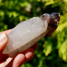 Load image into Gallery viewer, Tantric Twin Smoky Amethyst Quartz Crystal Elestial Scepter
