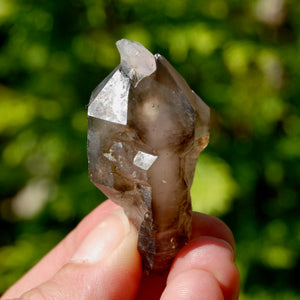 RARE DT Cross Smoky Amethyst Quartz Crystal Elestial Scepter Tantric Twin