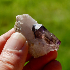 DT Tantric Twin Smoky Amethyst Quartz Crystal Cluster