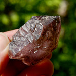 Smoky Elestial Amethyst Quartz Crystal Scepter, Specular Hematite Lepidocrocite, Zimbabwe