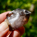Smoky Elestial Amethyst Quartz Crystal Scepter, Specular Hematite Lepidocrocite, Zimbabwe