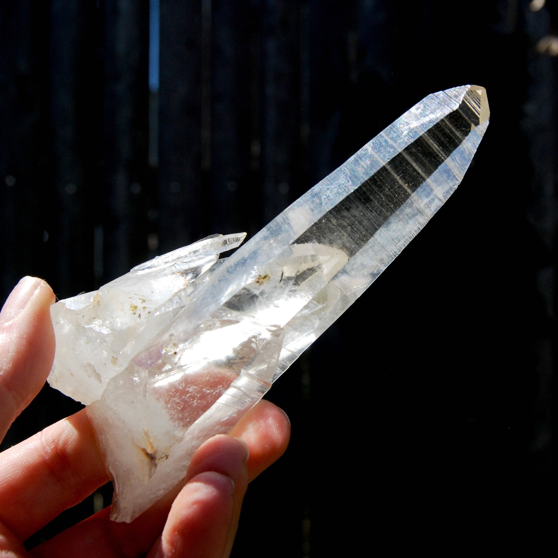 Record Keeper Dow Channeler Lemurian Seed Quartz Crystal Laser Cluster, Boyaca, Colombia