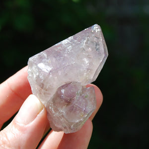 DT ET Tantric Twin Elestial Window Amethyst Quartz Crystal, Mali