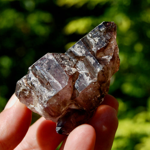 Smoky Amethyst Quartz Crystal Self Standing Elestial