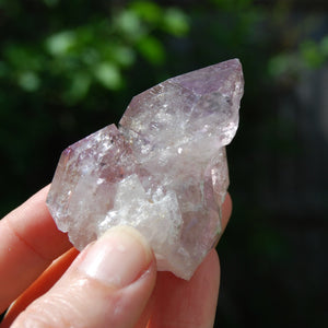 DT ET Tantric Twin Elestial Window Amethyst Quartz Crystal, Mali