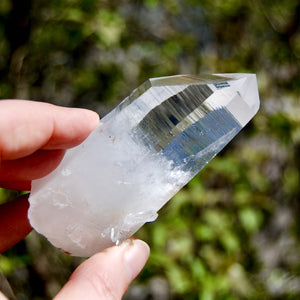Yin Yang Lightning Strike Blades of Light Lemurian Crystal, Optical Quartz, Colombia