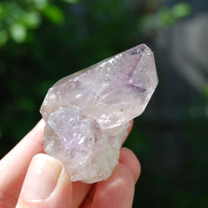 DT ET Tantric Twin Elestial Window Amethyst Quartz Crystal, Mali