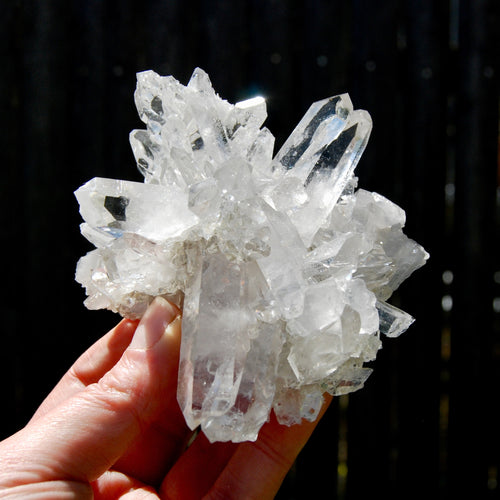 Cosmic Lemurian Silver Quartz Crystal Starburst Cluster DT Dow Channeler Starbrary, Brazil