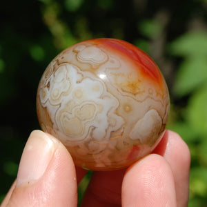 Red Sardonyx Banded Agate Crystal Sphere