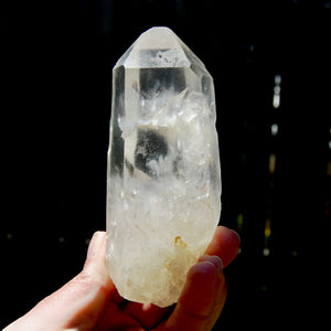 RARE Lightning Strike Isis Face Golden Sun Lemurian Seed Crystal, Yellow Sulfur Quartz Starbrary, Brazil