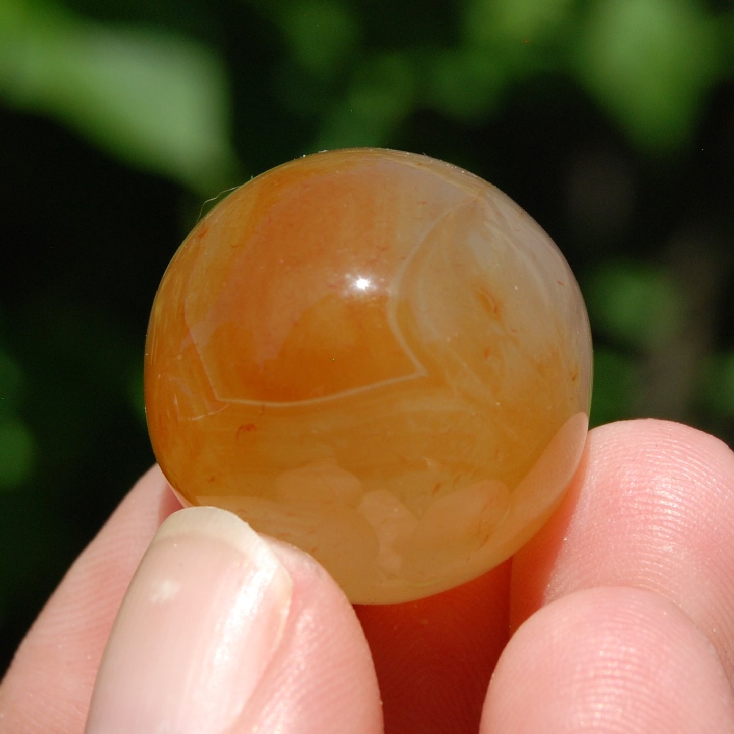 1in 19g Sardonyx Banded Agate Crystal Sphere, Madagascar