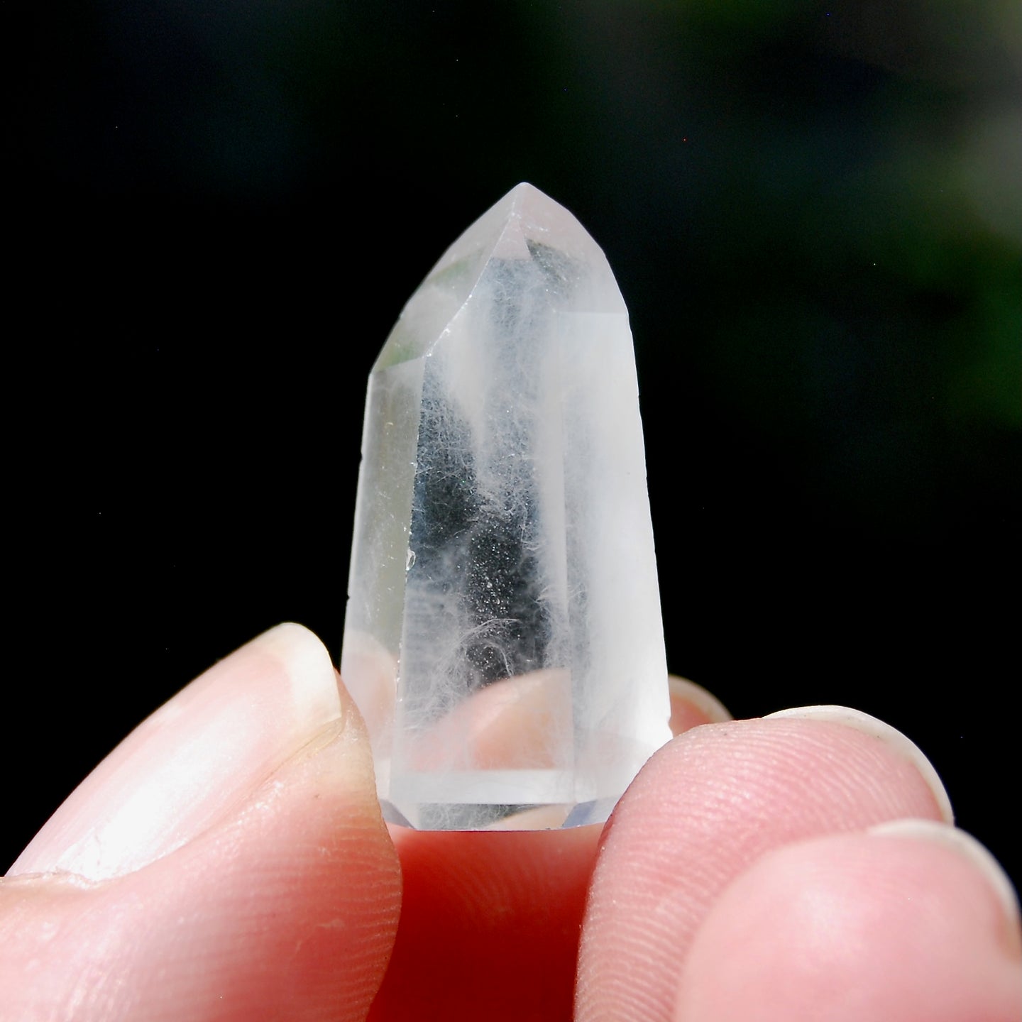 Channeler White Amphibole Quartz Crystal Tower