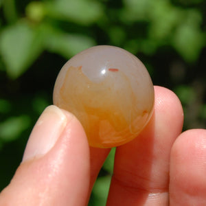 1in 19g Sardonyx Banded Agate Crystal Sphere, Madagascar