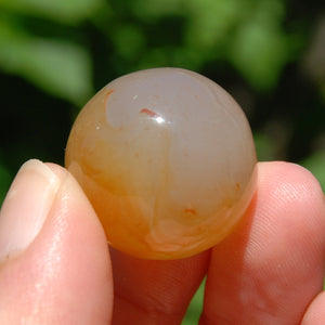 1in 19g Sardonyx Banded Agate Crystal Sphere, Madagascar