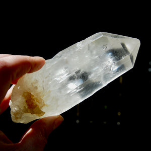 RARE Lightning Strike Isis Face Golden Sun Lemurian Seed Crystal, Yellow Sulfur Quartz Starbrary, Brazil