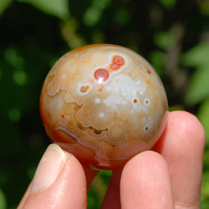 Red Sardonyx Banded Agate Crystal Sphere