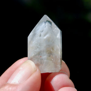 Blue Amphibole Quartz Crystal Tower