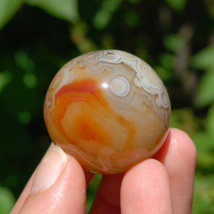 Red Sardonyx Banded Agate Crystal Sphere