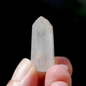 White Amphibole Quartz Crystal Mini Tower, Angel Phantom Quartz, Brazil