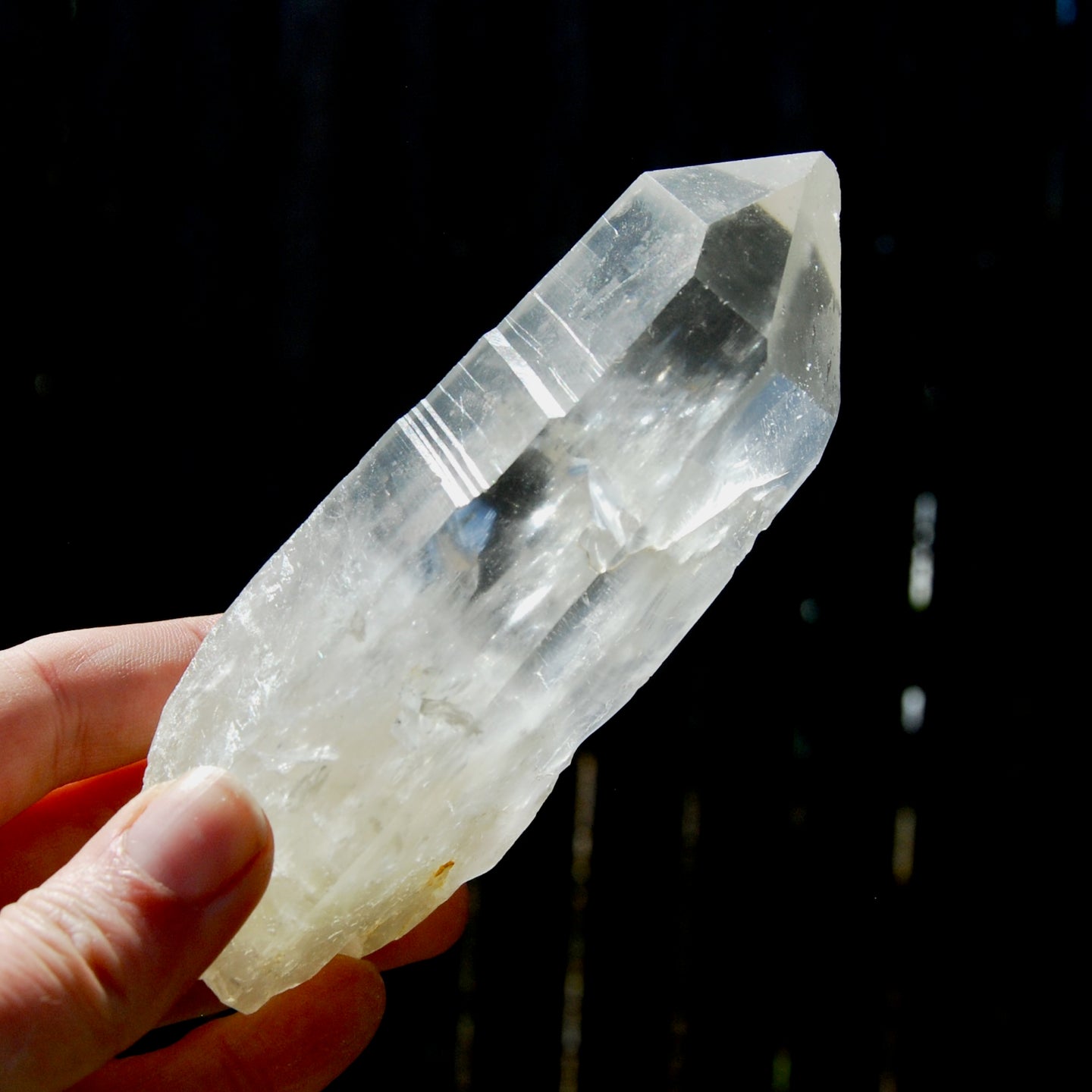 RARE Lightning Strike Isis Face Golden Sun Lemurian Seed Crystal, Yellow Sulfur Quartz Starbrary, Brazil