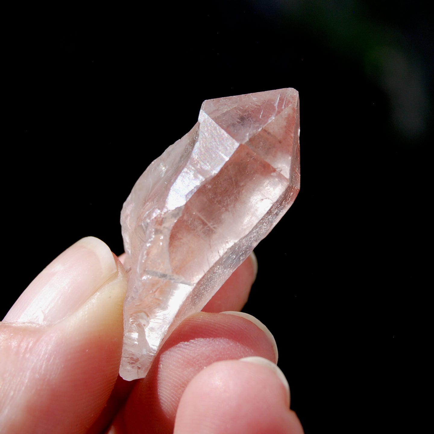 Pink Scarlet Temple Lemurian Seed Quartz Crystal