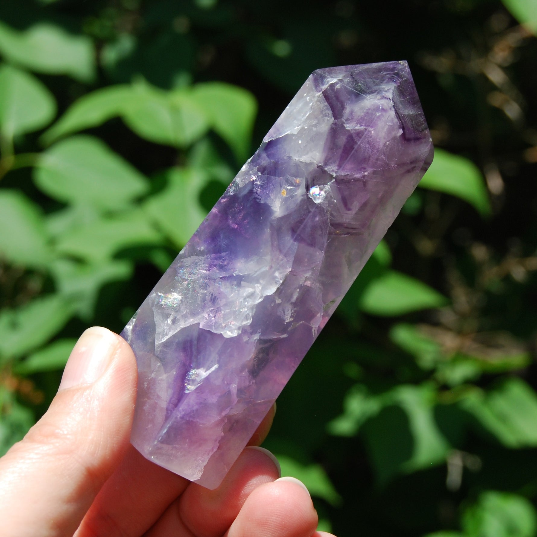 Purple Fluorite Crystal Tower