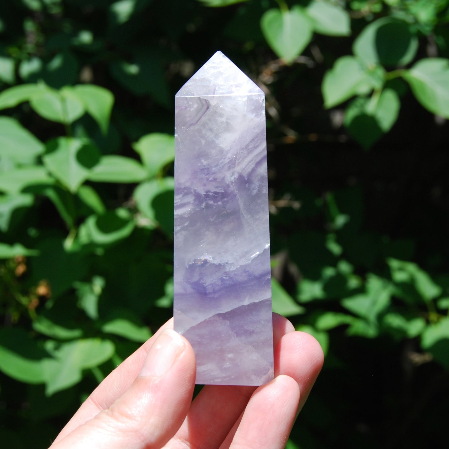 Lavender Fluorite Crystal Tower