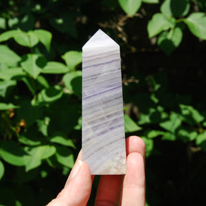 Lavender Fluorite Crystal Tower