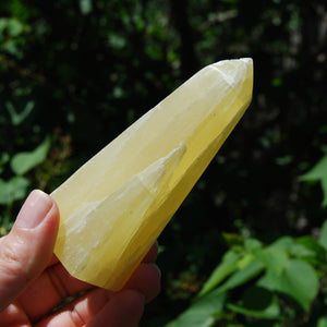 Lemon Calcite Crystal Obelisk Tower