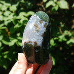 Large Moss Agate Crystal Freeform Tower