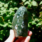 Large Moss Agate Crystal Freeform Tower
