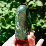 Large Moss Agate Crystal Freeform Tower