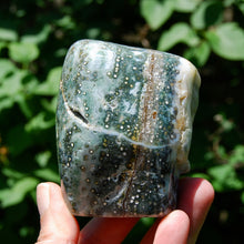 Load image into Gallery viewer, Large Orbicular Ocean Jasper Crystal Freeform Tower
