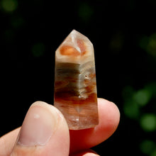 Load image into Gallery viewer, Dow Channeler Red Blue Amphibole Quartz Crystal Mini Tower
