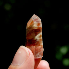 Load image into Gallery viewer, Dow Channeler Red Blue Amphibole Quartz Crystal Mini Tower
