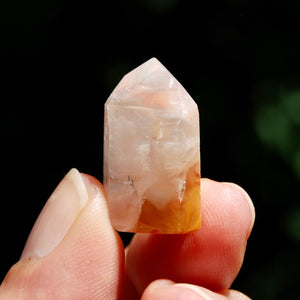 White Amphibole Quartz Crystal Mini Tower, Angel Phantom Quartz