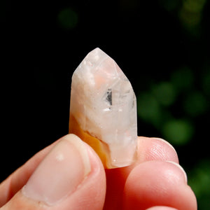 White Amphibole Quartz Crystal Mini Tower, Angel Phantom Quartz