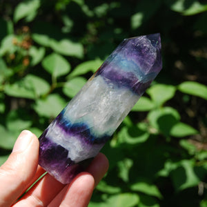 Blue Purple Fluorite Crystal Tower