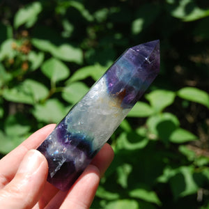 Blue Purple Fluorite Crystal Tower