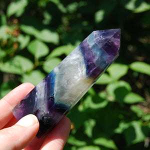 Blue Purple Fluorite Crystal Tower