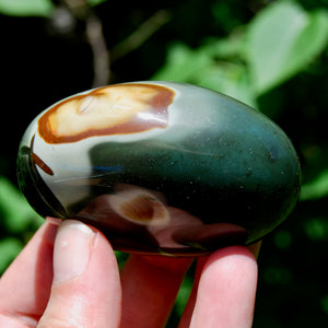 Polychrome Jasper Crystal Palm Stone