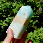 Caribbean Blue Calcite Crystal Tower