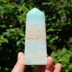 Caribbean Blue Calcite Crystal Tower