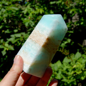 Caribbean Blue Calcite Crystal Tower